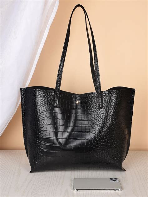 crocodile leather tote bag fake